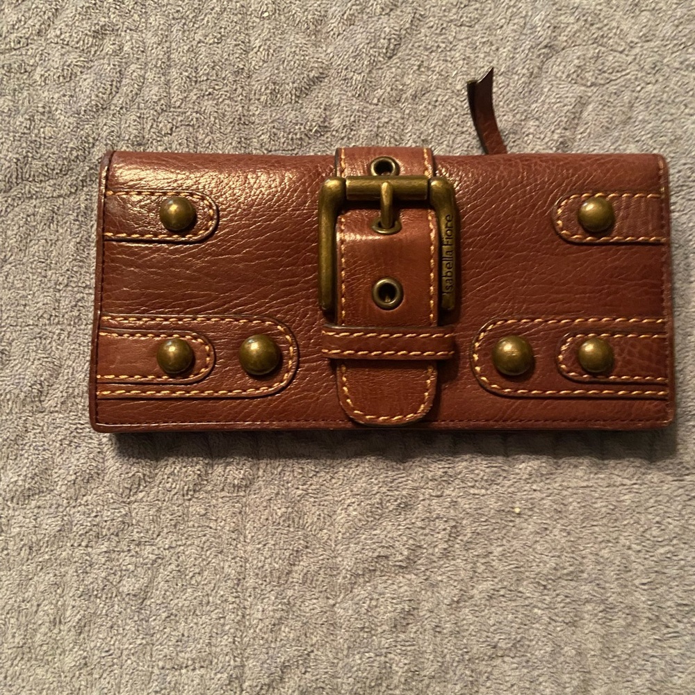 Isabella Fiore Brown Wallet with Brass stud accents